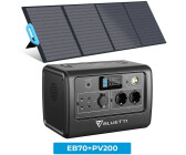 BLUETTI EB55 Estación De Energía Portátil, 700W 537Wh + Panel Solar Fijo  200W