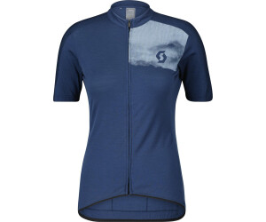Scott Shirt W's Gravel Merino SS midnight blue/glace blue