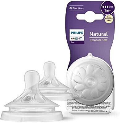 PACK OF 4 Philips Avent Natural Response Nipple Flow 3 1M+ Baby Bottle  Nipples