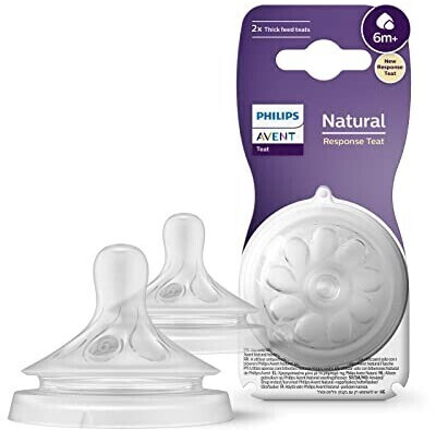 Philips AVENT Natural Response Nipple Thick Liquids x2 (SCY966/02) au  meilleur prix sur