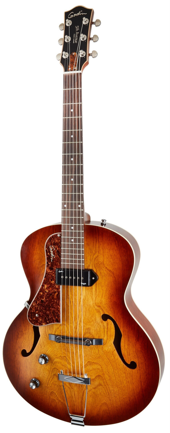 Godin 5th Avenue LH Cognac Burst Kingpin P90 Cognac Burst