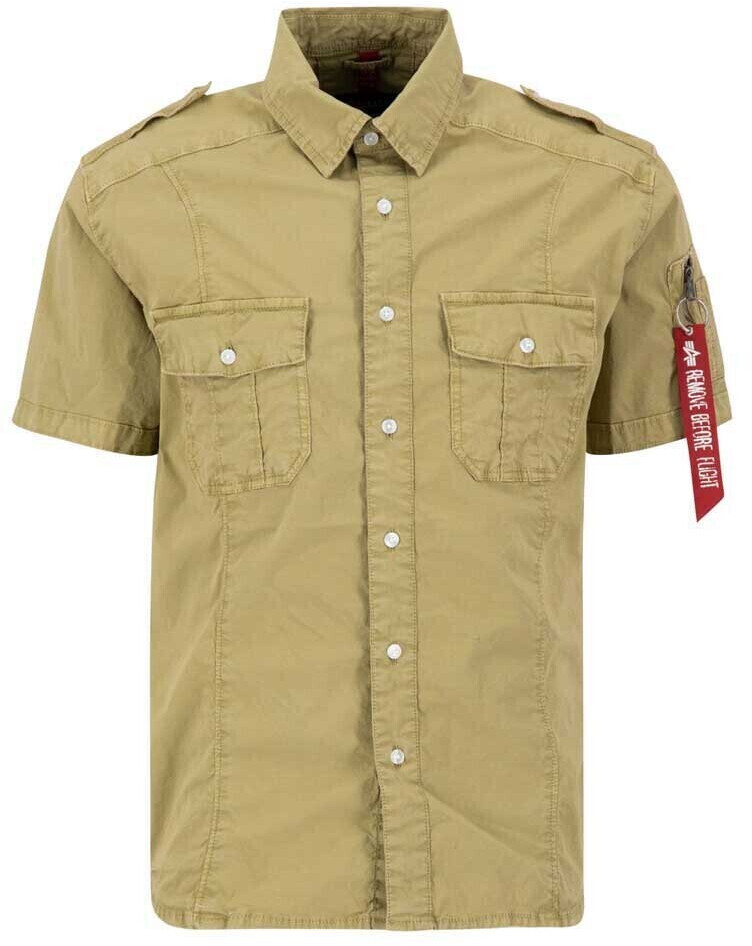 Alpha Industries Basic Shirt SlimShort Sleeve T-Shirt (136427) beige/white