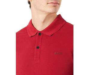Bright crimson polo shirt sales