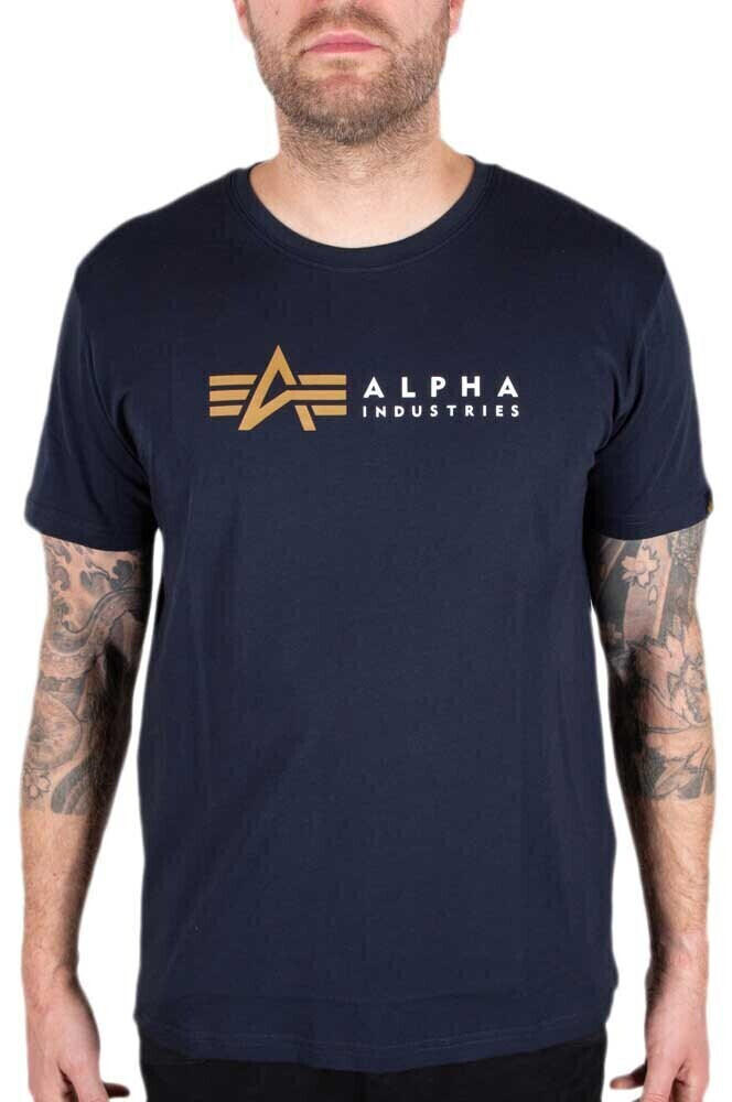Alpha Industries Label Short Sleeve T-Shirt (118502) blue
