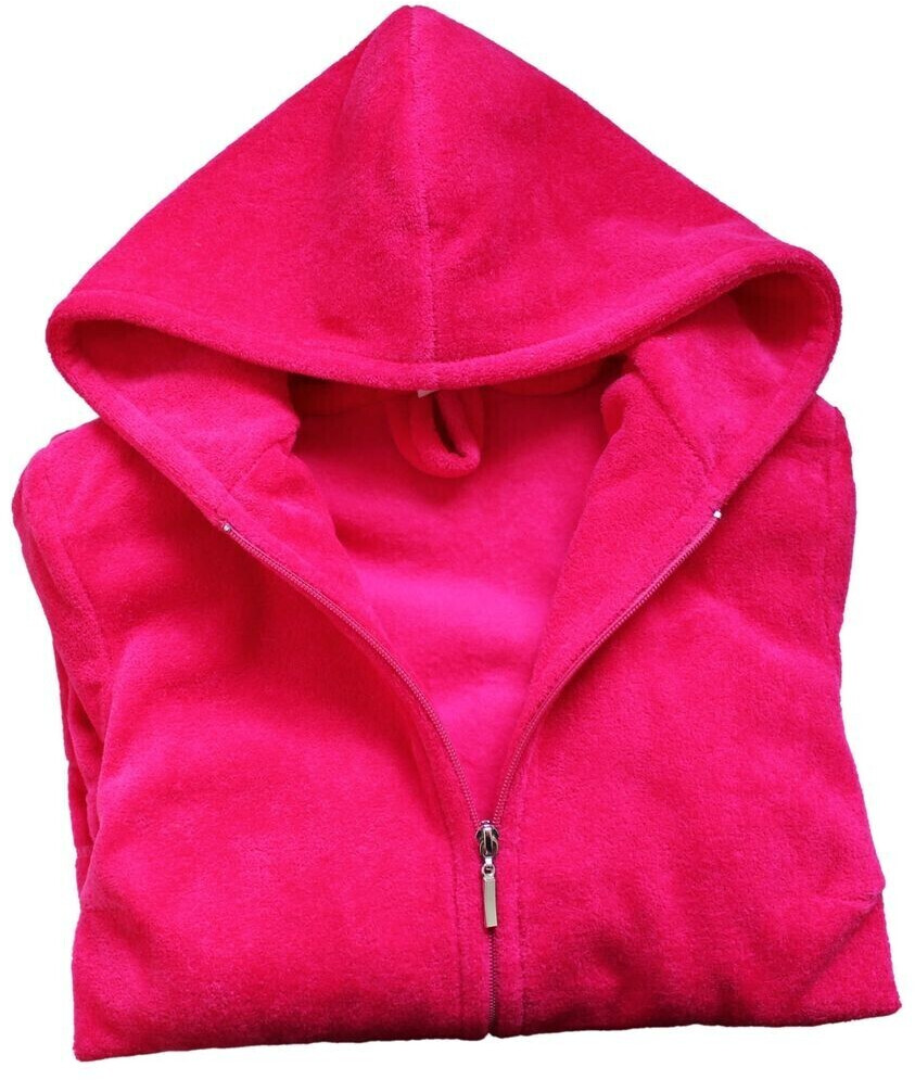 Aquarti Women's bathrobe with zipper long Amaranth