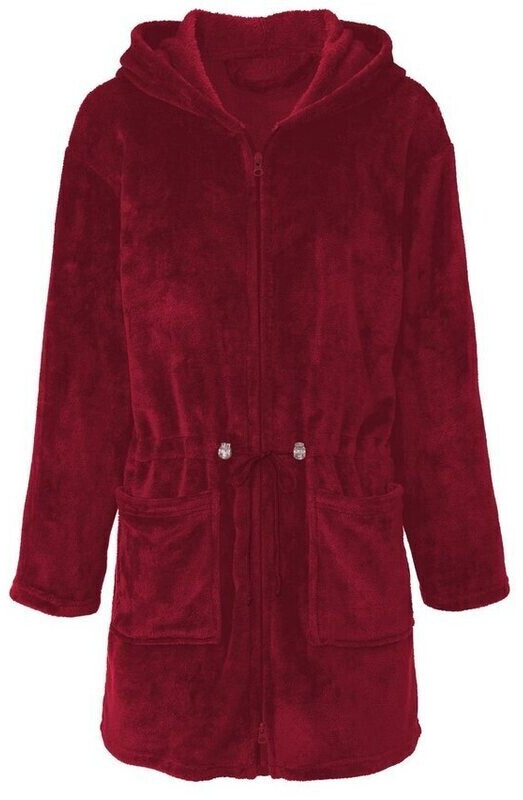 CelinaTex Famous ladies bathrobe short bordeaux