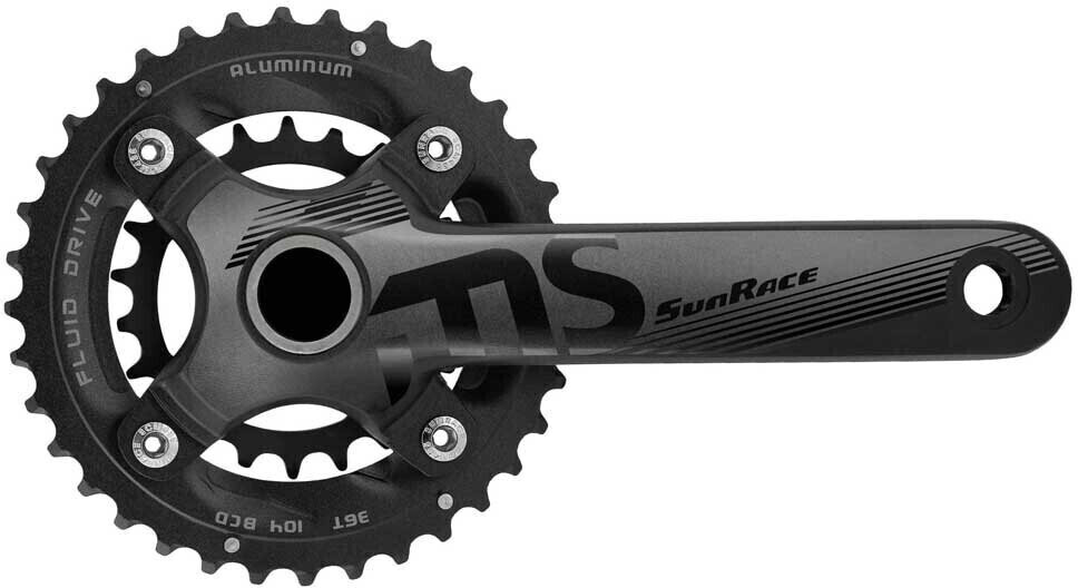 SunRace Ms66 Crankset silver 175mm (36/22)