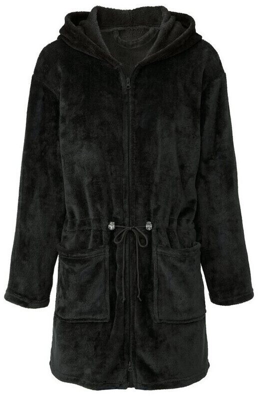 CelinaTex Famous ladies bathrobe short black