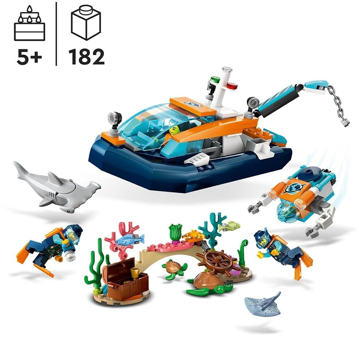 LEGO City 60368 pas cher, Le navire d'exploration arctique
