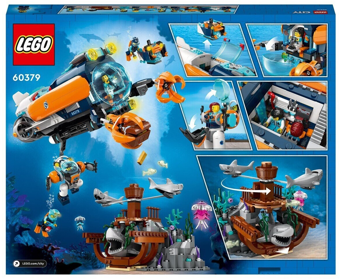 LEGO® City 60379 Le Sous-Marin d'Exploration en Eaux Profondes + le livre  LEGO® DREAMZZZ collector offert - Cdiscount Jeux - Jouets