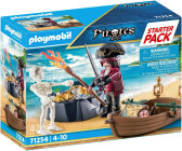 SOLDES 2024 : Playmobil Pirates 6162 Capitaine pirate avec canon vert pas  cher