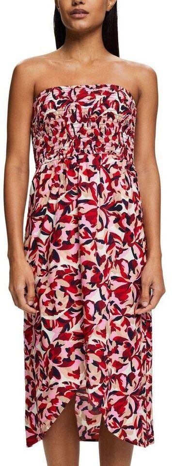 esprit kleid rot geblümt
