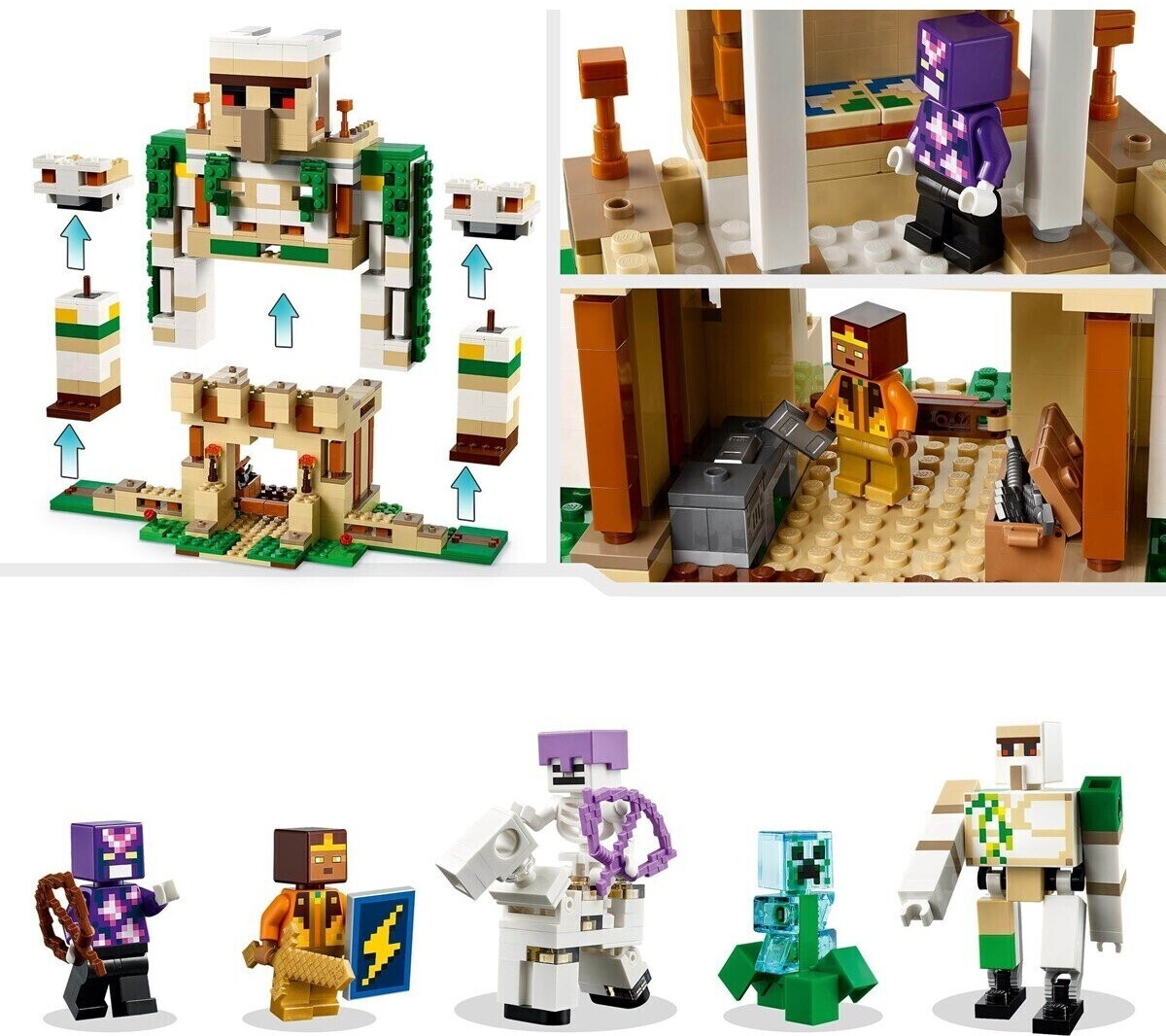 Lego Minecraft A fortaleza do Golem de Ferro 21250 - Juguetilandia