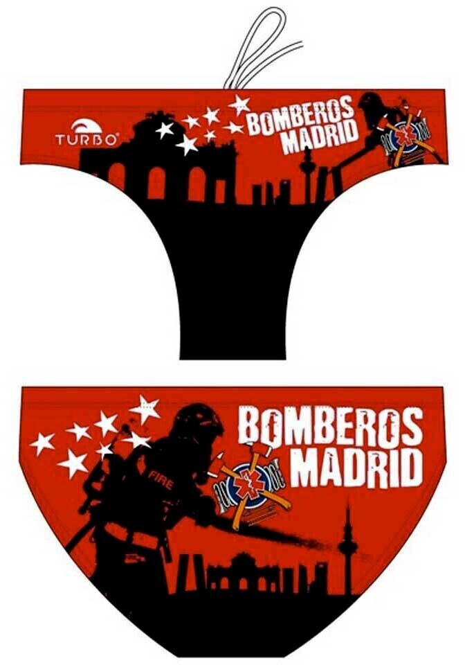 Turbo Madrid Firefighters Skyline Swimming Brief Men (79529-0008) red
