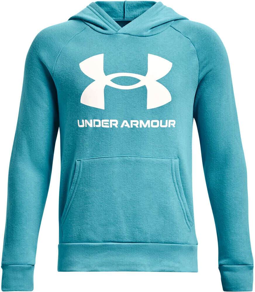 Under Armour Rival Fleece Big Logo Hoodie Kids glacier blue/onix white
