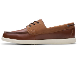 Clarks Bratton Boat Mens Dark Tan Nubuck, 9.5