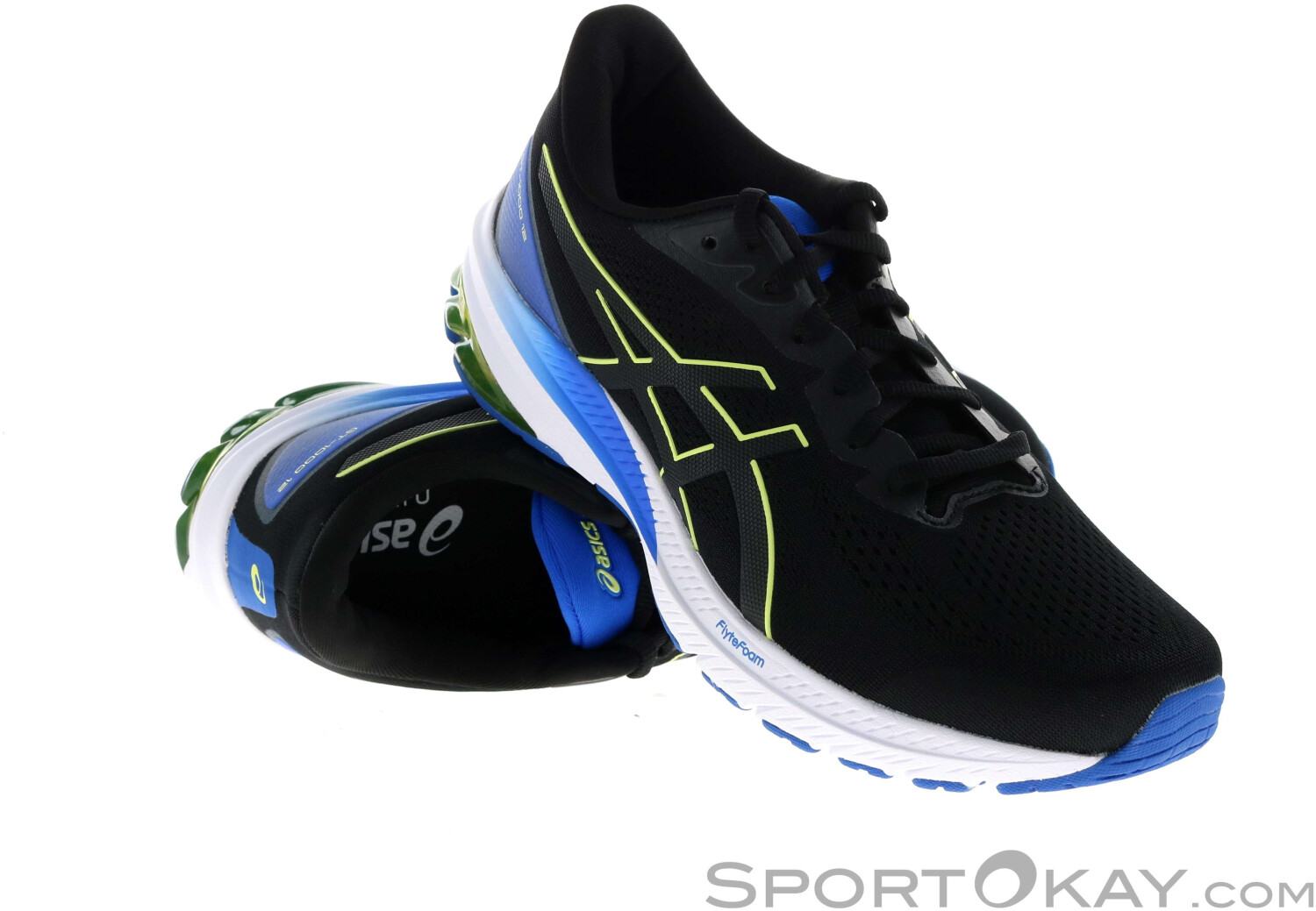 Asics herren gt-1000 cheap 8 laufschuhe noir/jaune fluo