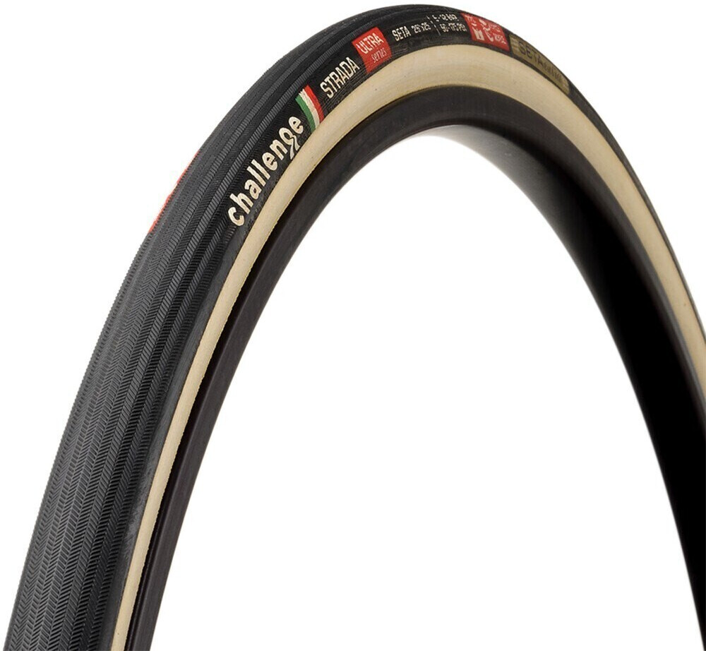 Challenge Strada Ultra Sealed Silk Tubular Road Beige,black 700C x 25