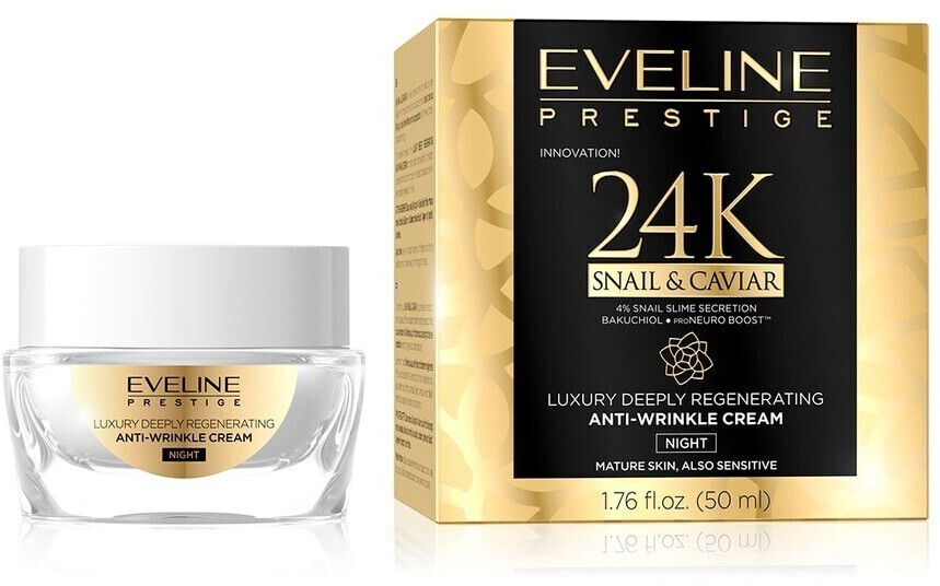 Photos - Other Cosmetics Eveline Cosmetics Eveline Eveline 24K Snail & Caviar Night Cream with Snail Extract  (50ml)