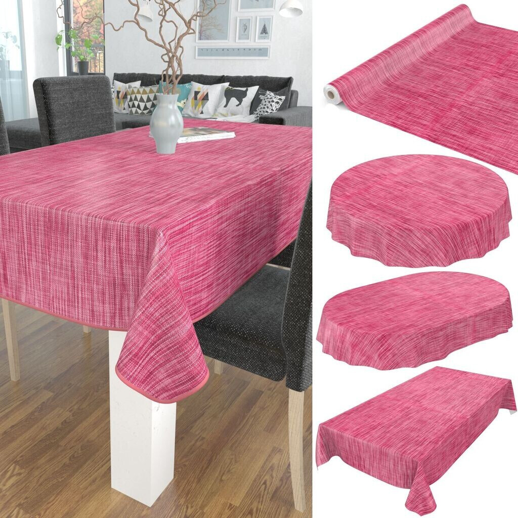 Wachstischdecke Aus PVC – Bunt Gepunktet, Abwaschbar, Für Innen & Außen, Rund 120 Cm, Mit Vliesrückseite, Schnittkante