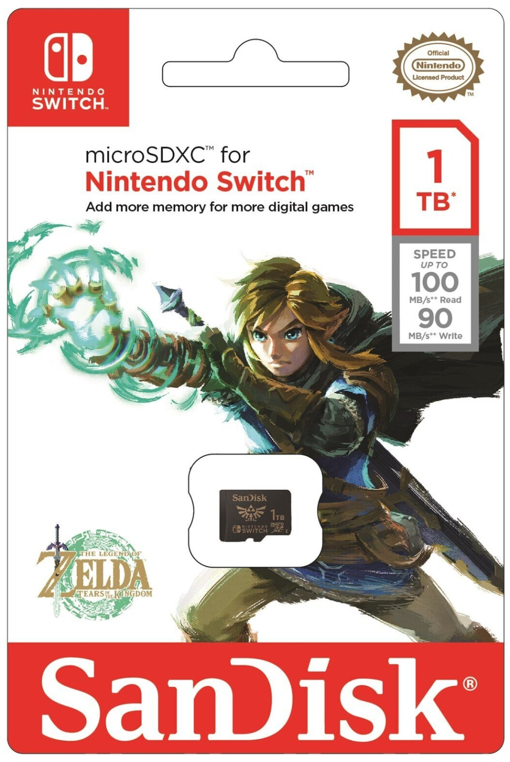 SanDisk microSDXC für Nintendo Switch 1TB Zelda Edition ab 125,00 €  (Februar 2024 Preise) | Preisvergleich bei