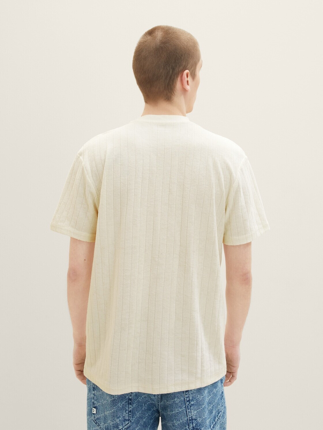 stripe Basic ab | Tailor Denim towelling € Frottee bei aus Preisvergleich T-Shirt (1036458) Tom jacquard 6,29