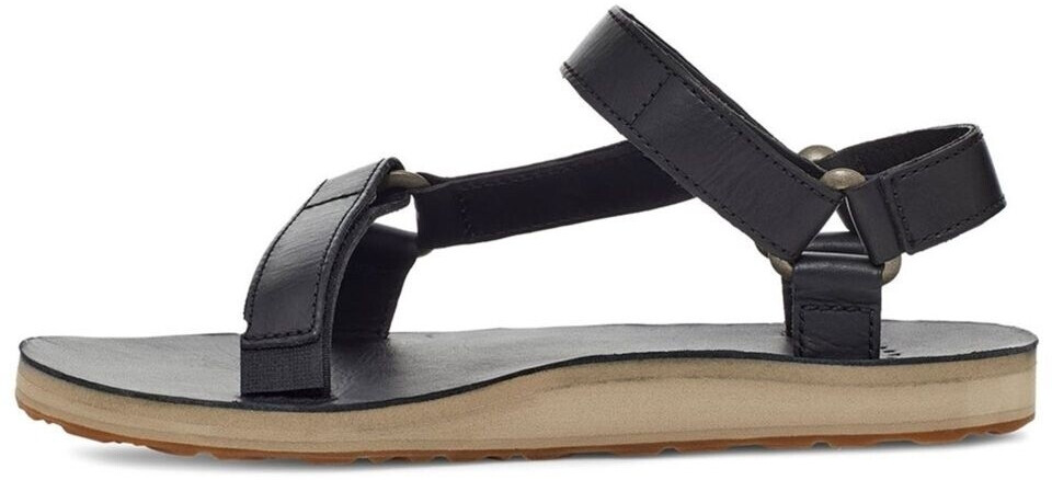 Black leather teva sandals hot sale