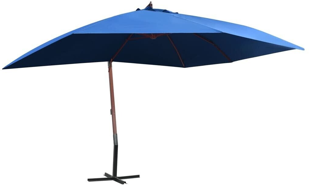 vidaXL Cantilever parasol with wooden pole 400x300cm