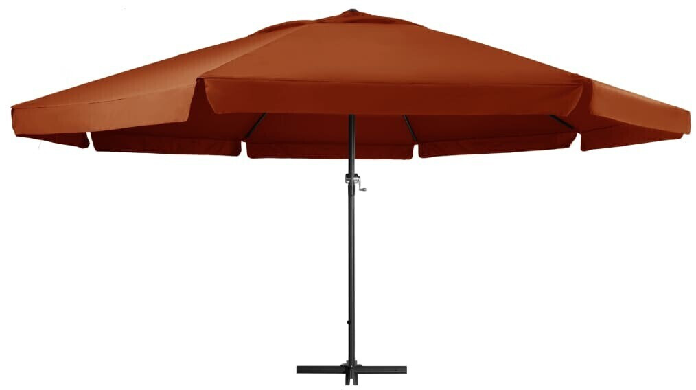 vidaXL Parasol en Aluminium 600cm Terracotta Rouge
