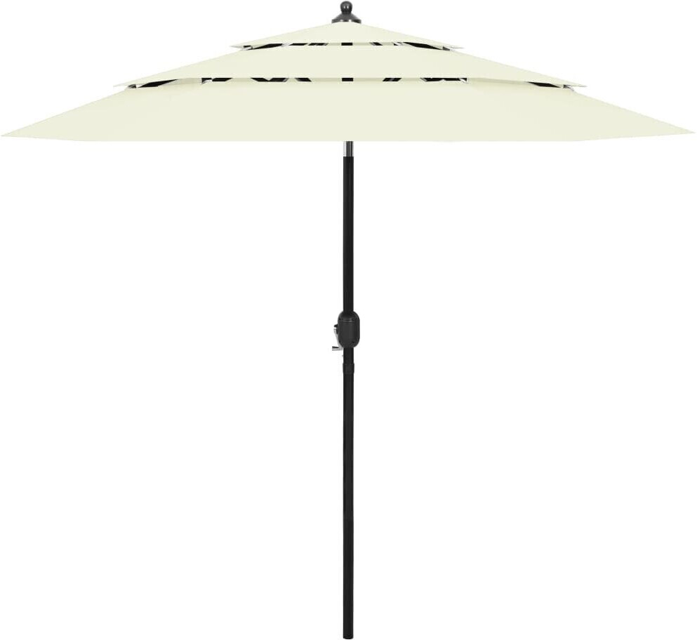 vidaXL Parasol avec mât en aluminium 3 couches 2,5m couleur sable