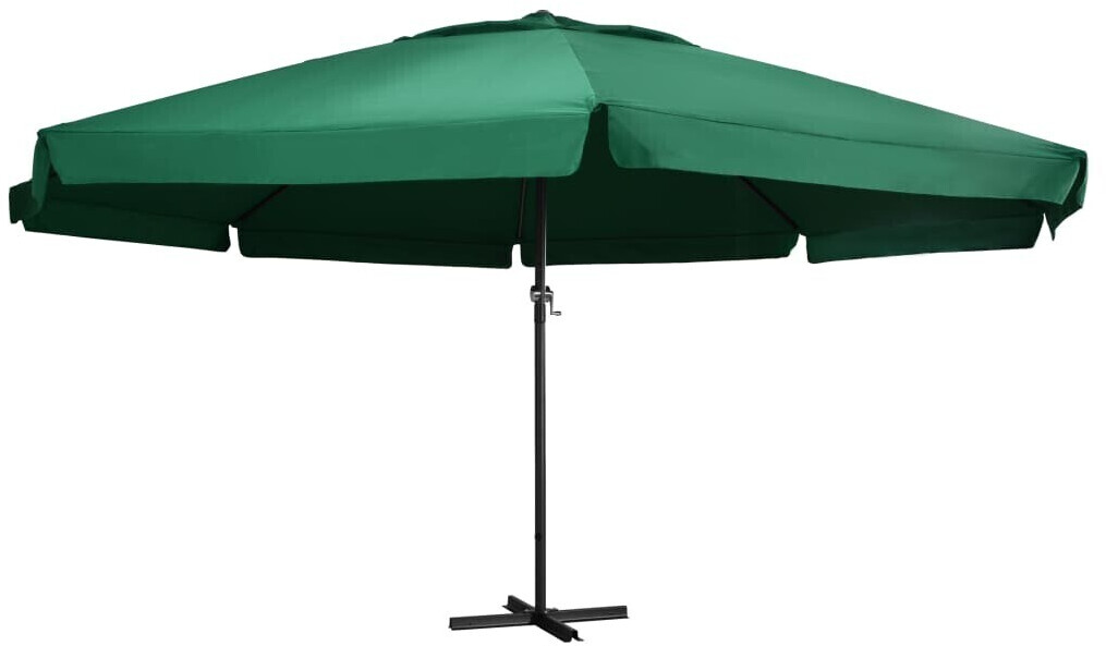 vidaXL Parasol avec mât en aluminium 600cm Vert