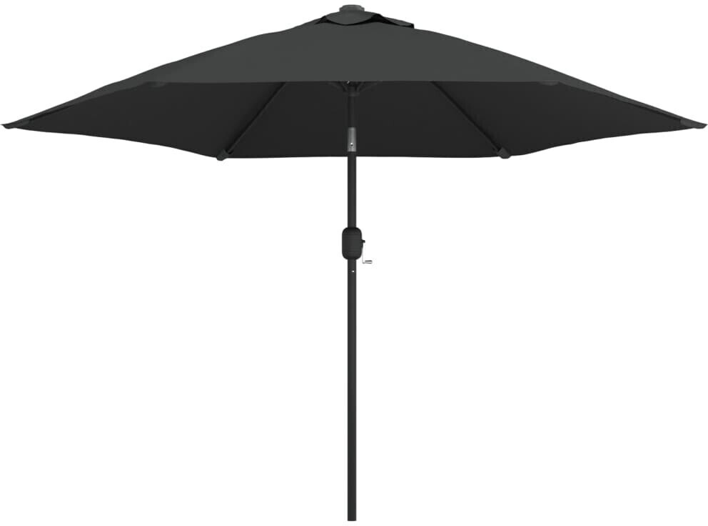 vidaXL Parasol avec lumières LED et mât en acier 300cm Anthracite