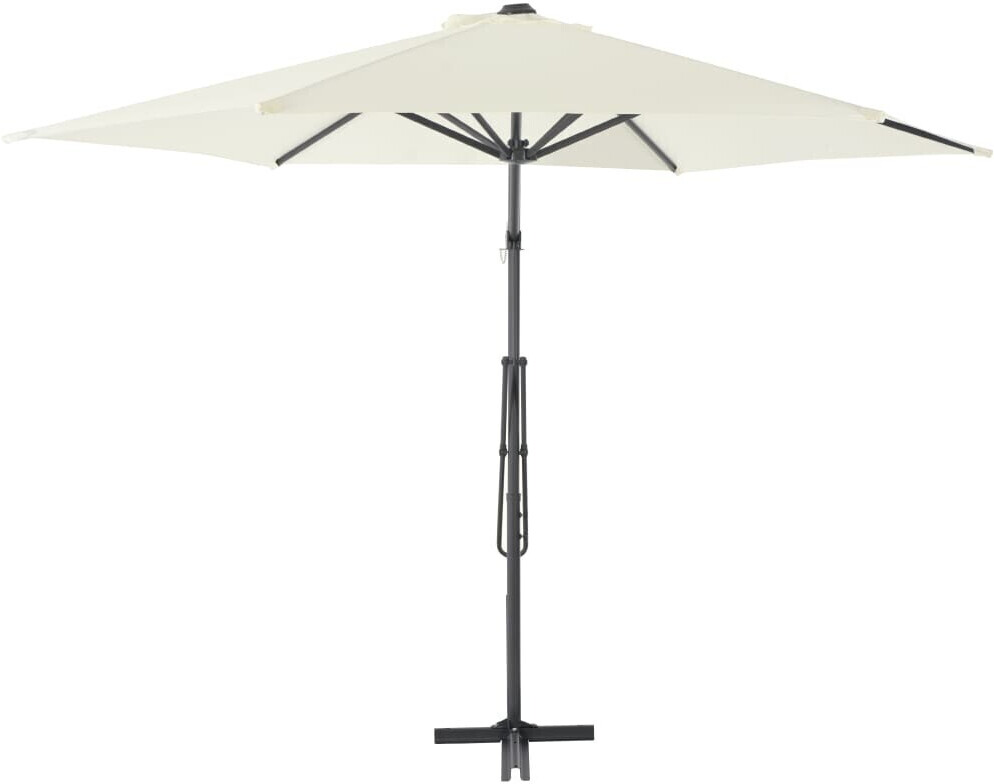vidaXL Parasol avec mât en acier 300 cm couleur sable