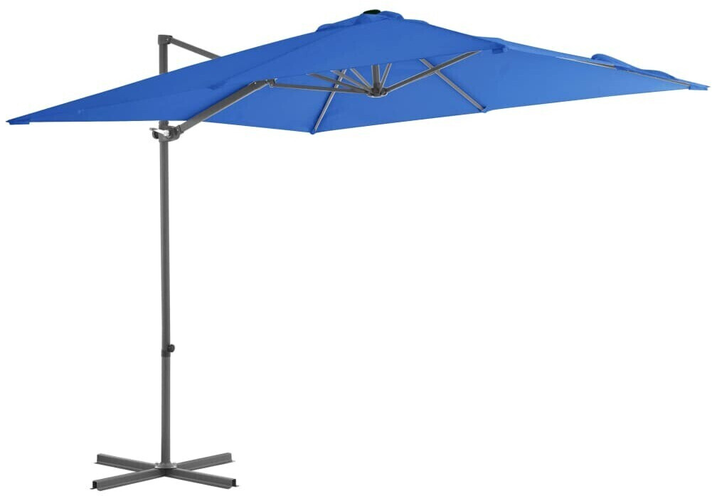 vidaXL Parasol déporté avec mât en acier 250x250cm Azurblau