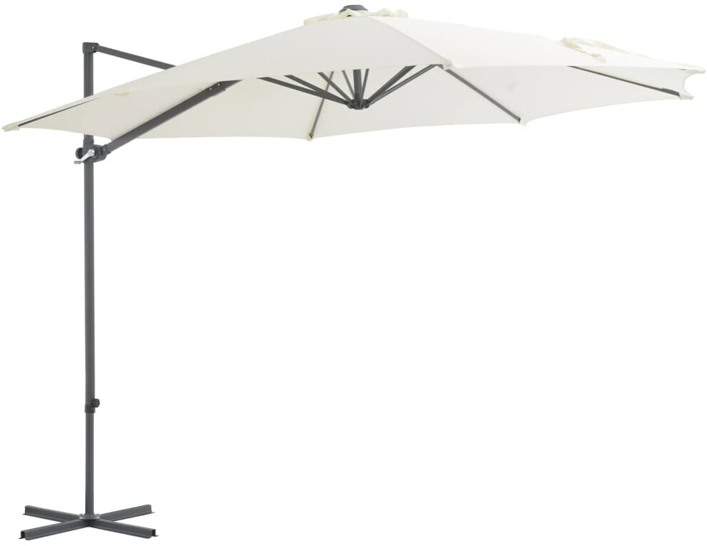 Photos - Parasol VidaXL Cantilever  with Steel Mast 300cm Sand-Colored 