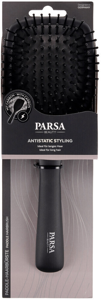 PARSA Beauty Carbon Frisierkamm - Antistatik, 2-in-1 Zahnung Für Haare & Bart