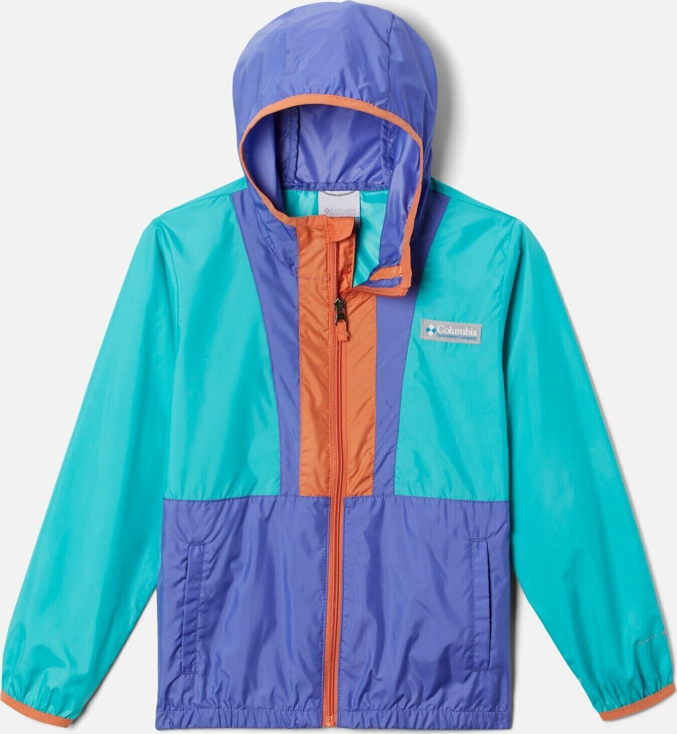 Columbia Back Bowl Hooded Windbreaker bright aqua/purple lotus/desert orange (2031582-456)