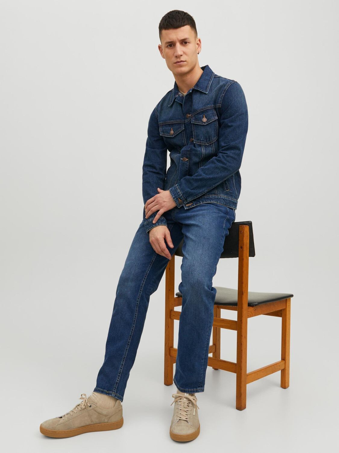 JJIERIK JJCOLE CB 625 Vaqueros de corte tapered | Azul intermedio