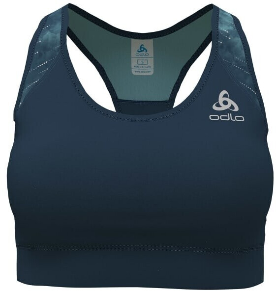 Odlo Damen Sport BH 'Essential Print' – Leichter Halt, Weiches Jersey, Mit Herausnehmbaren Polstern