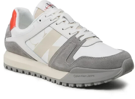 Calvin Klein Toothy Run Laceup Low Lth Mix YM0YM00744 Creamy White/Bright White/Oyster 0K5