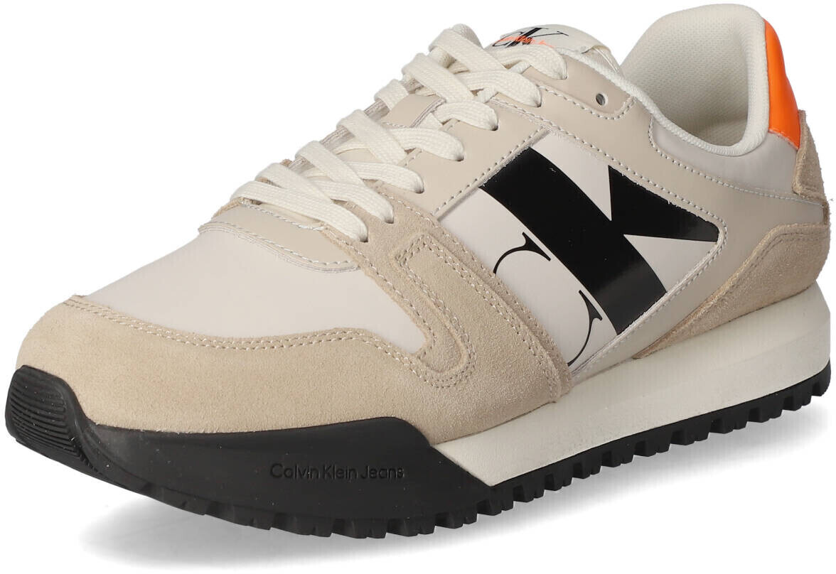 Calvin Klein Toothy Run Laceup Low Lth Mix YM0YM00744 Eggshell/Travertine/Creamy White ACF