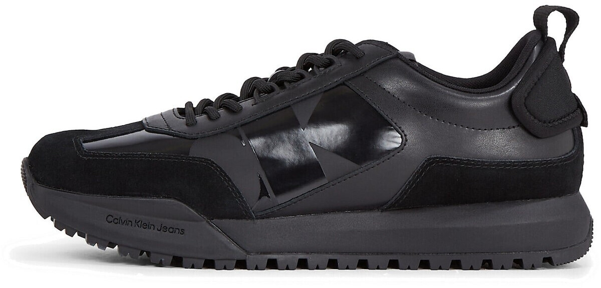 Calvin Klein Toothy Run Laceup Low Lth Mix YM0YM00744 Triple Black BEH