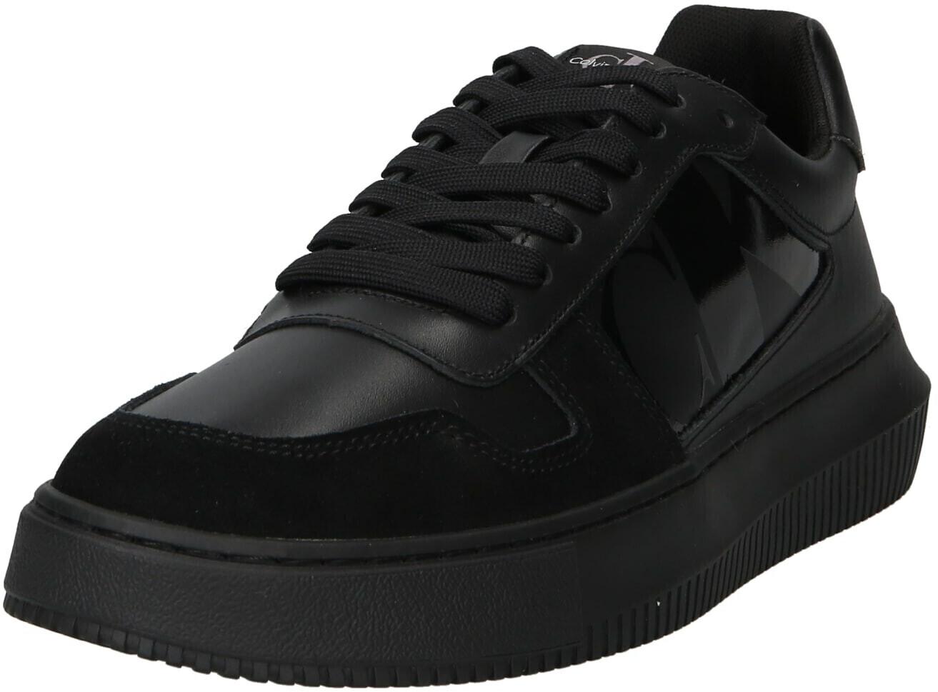 Calvin Klein Chunky Cupsole Laceup Mix Lth YM0YM00703 Triple Black BEH