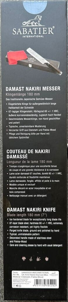 | € ab 18cm Nakiri 66,09 Messer Preisvergleich International Damast bei Sabatier