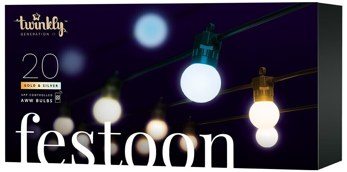 twinkly Festoon 20LED gold/silver Edition (TWF020GOP-BEU)