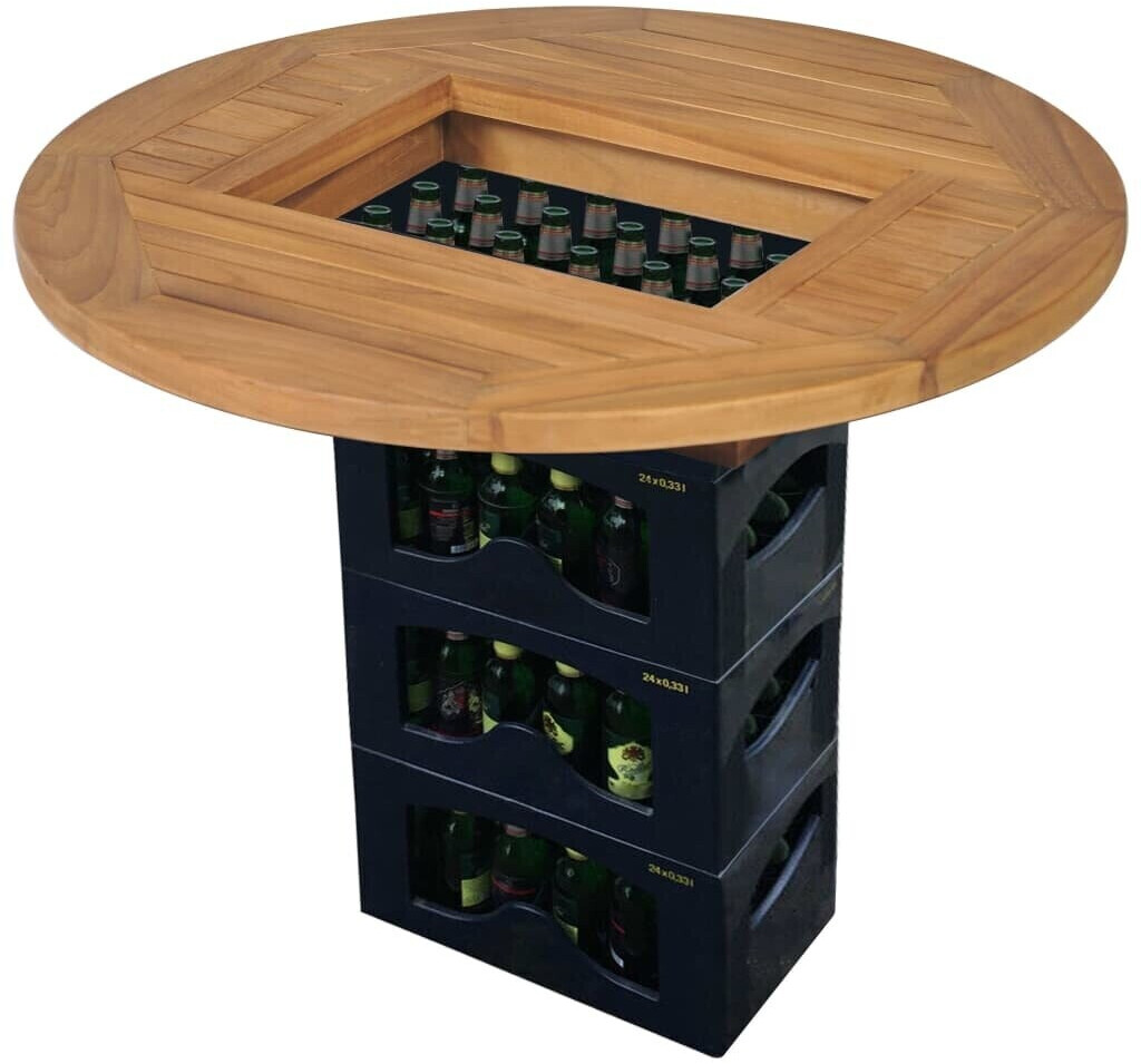 vidaXL Beer Box Table Teak 70 cm
