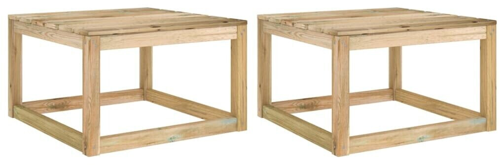 vidaXL Garten-Palettentische 2 pcs 60x60x36,5 cm Pine impregnated