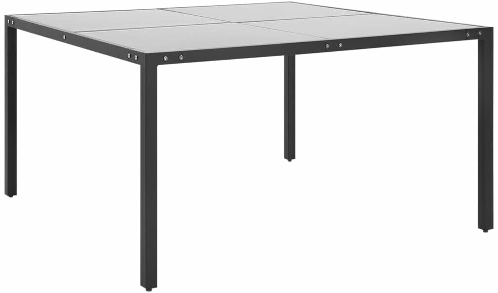 vidaXL Garden Table Anthracite 130x130x72 cm Steel and Glass