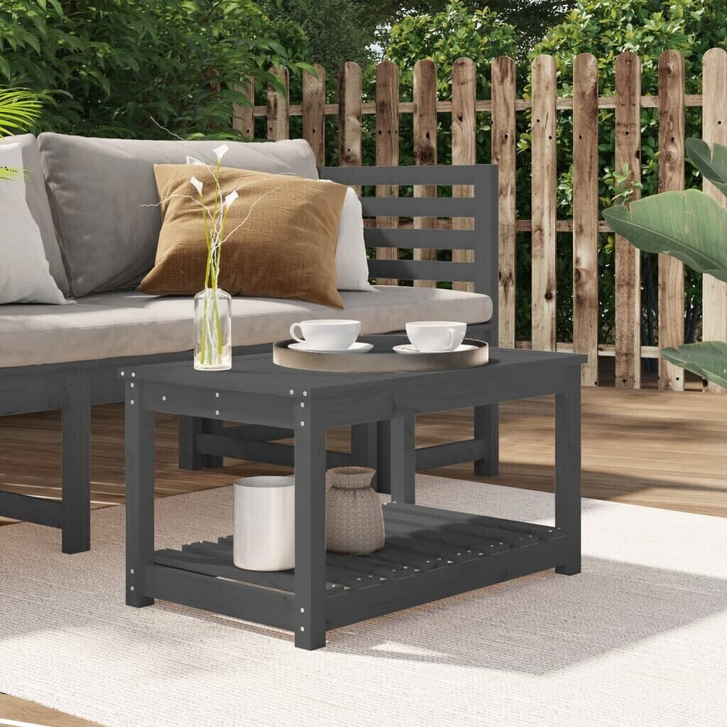 vidaXL Garden Table Grey 82,5x50,5x45 cm Pine