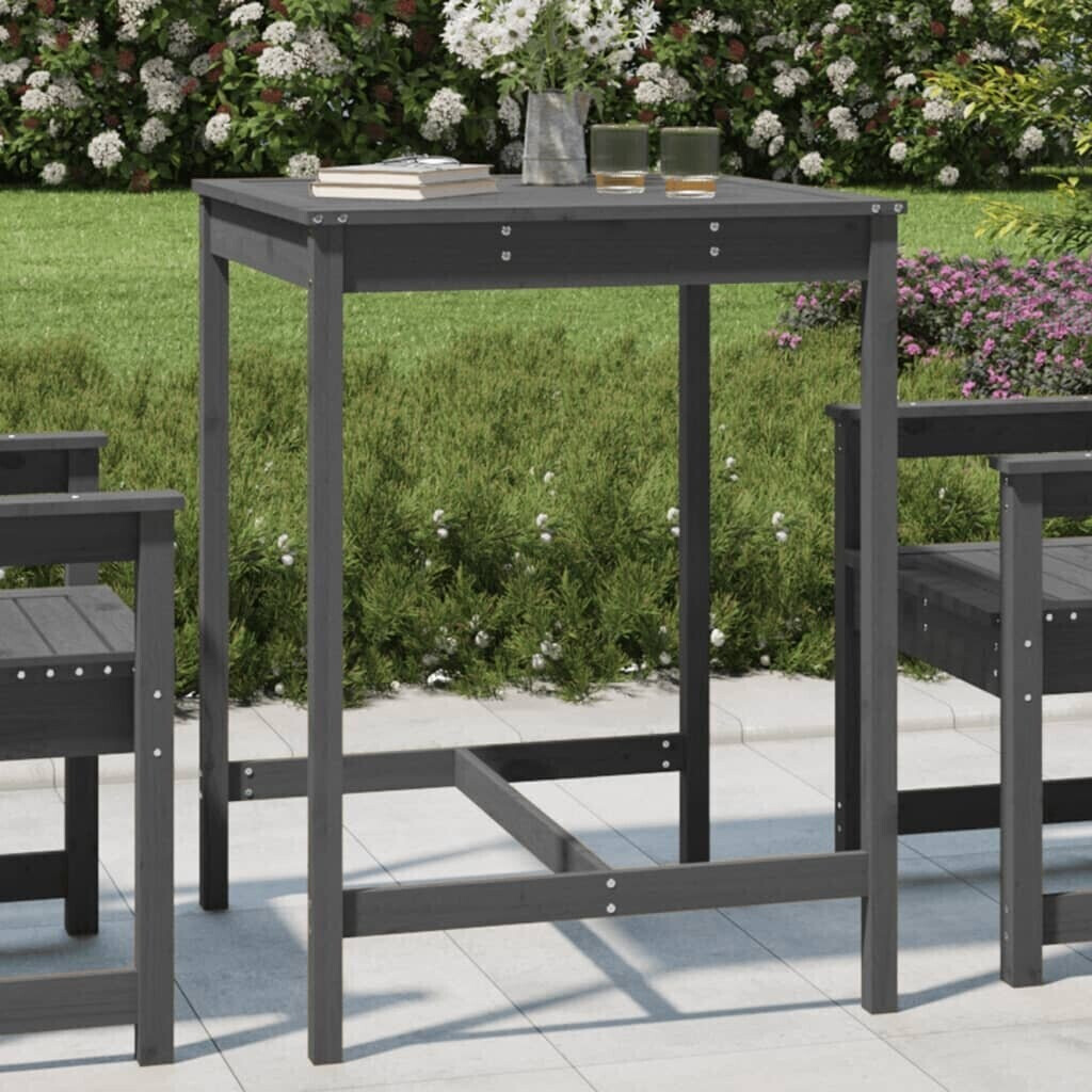 vidaXL Garden Table Grey 82,5x82,5x110 cm Pine
